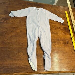 Vintage carters fleece zip up sleeper one piece footie pajamas size 24 months